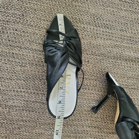 Zara Gathered Leather Heeled Sandals - Picture 10 of 13